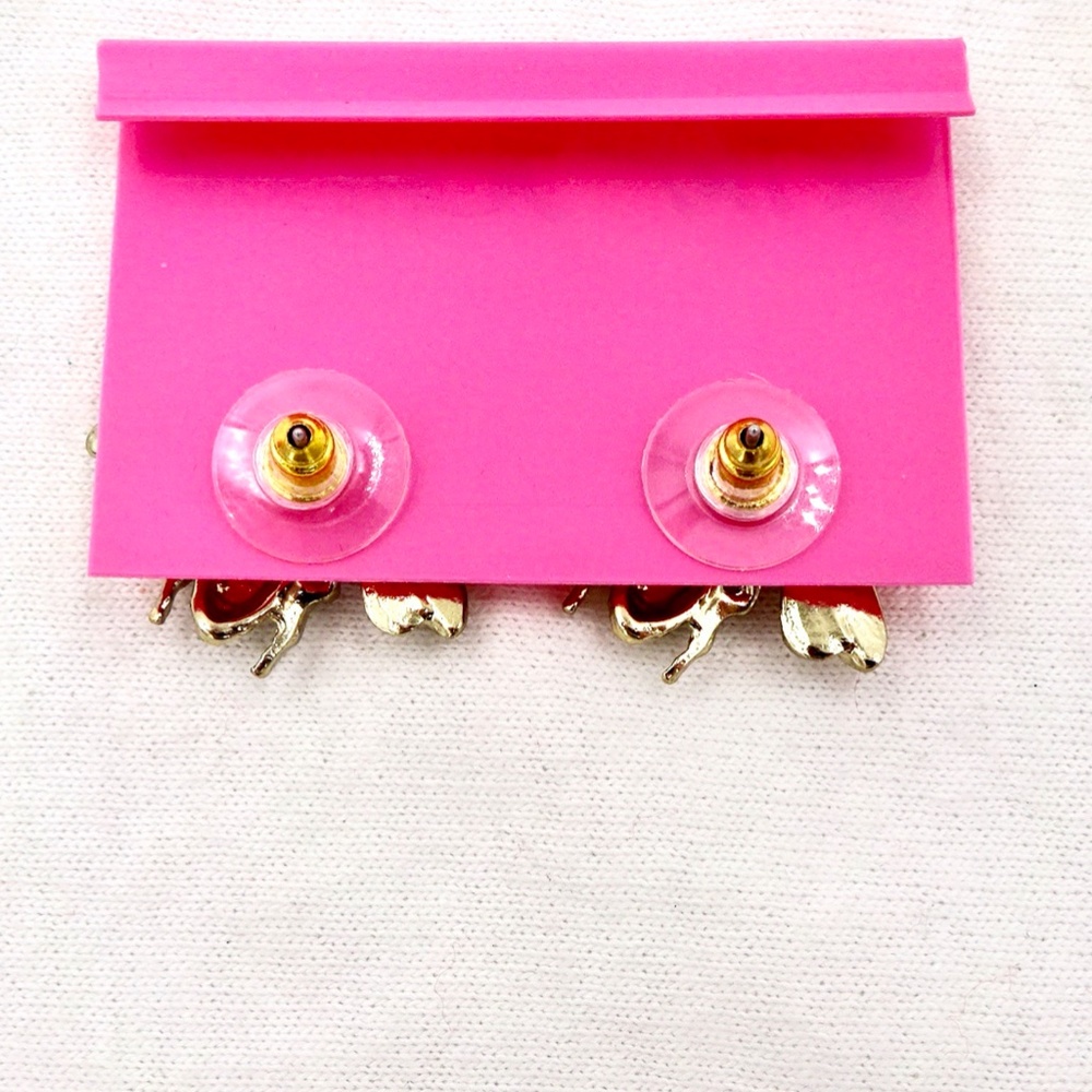 BETSEY JOHNSON EARRINGS FLY BEE BUG - Picture 6 of 7